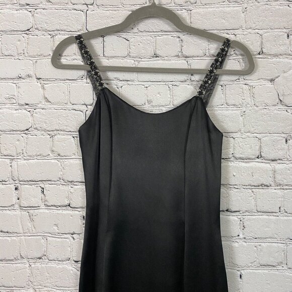 Vtg Jessica McClintock Gunne Sax Black Dress Gown - Picture 3 of 11